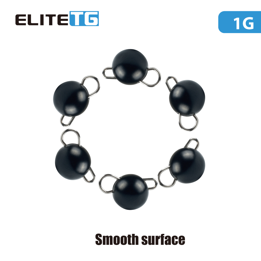 Tungsten Sinkers - Elite TG 10Pcs Black Cheburashka Weights