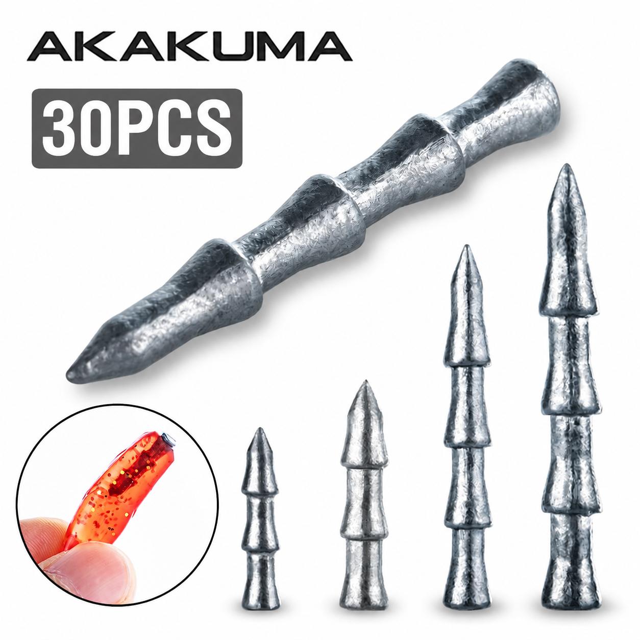 Tungsten Sinkers - 30Pcs Tungsten Nail Weights High Density