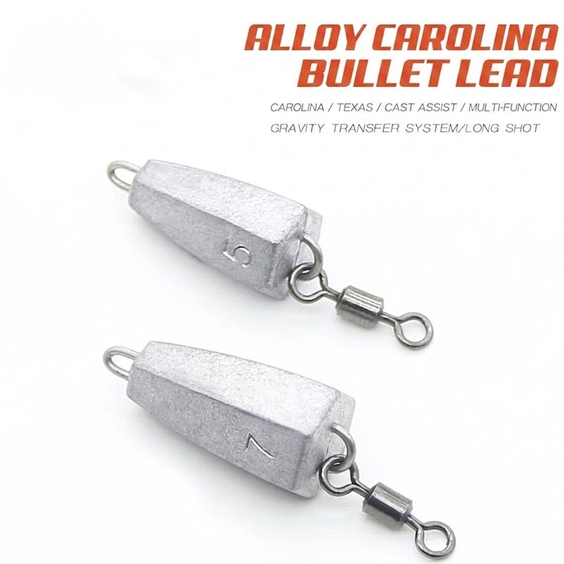 Tungsten Sinkers - Lead-Free Alloy Bullet Weights with Swivel,