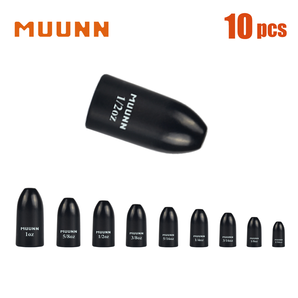 Tungsten Sinkers - MUUNN 10pcs Worm Weights More Sensitive