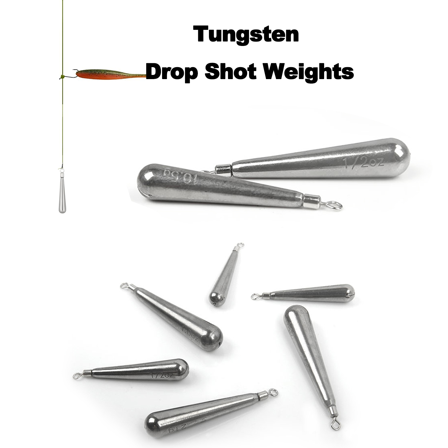 Tungsten Drop Shot Weights 3.5 - đánh giá và giá Tungsten Sinkers