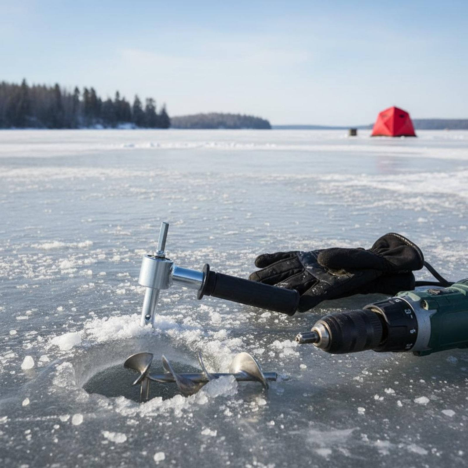 Ice Auger Drill Adapter Sturdy - đánh giá và giá Fishing Equipment In