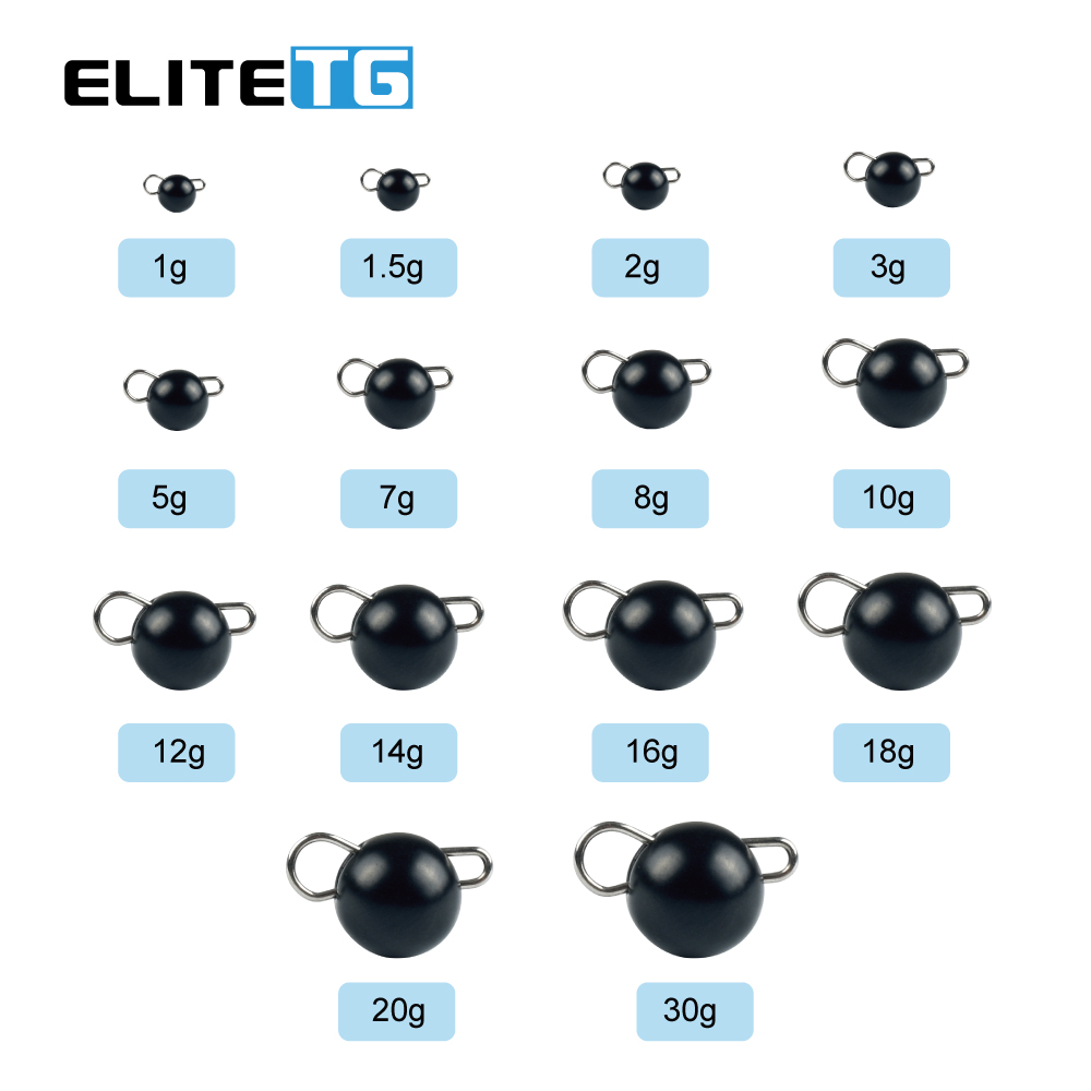 Elite TG 10Pcs Black Cheburash - đánh giá và giá Tungsten Sinkers