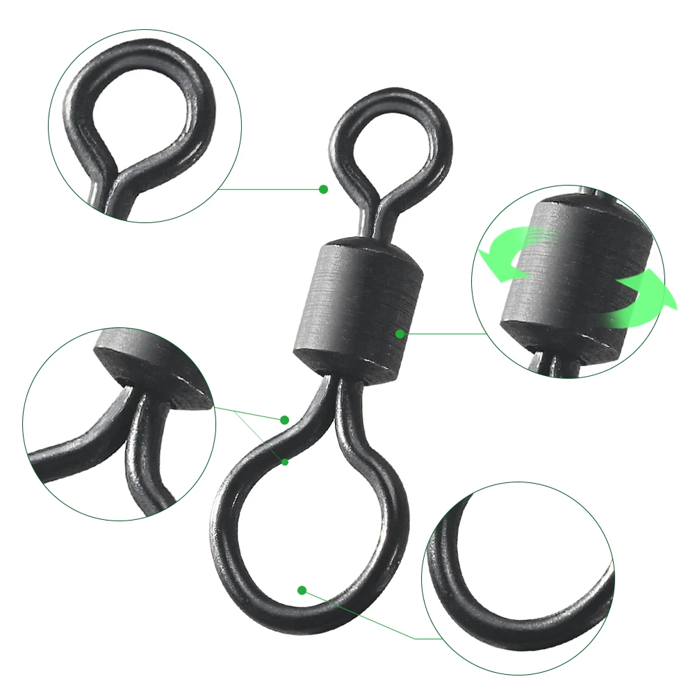 100pcs Carp Fishing Swivel Big - đánh giá và giá Fishing Equipment Wholesale