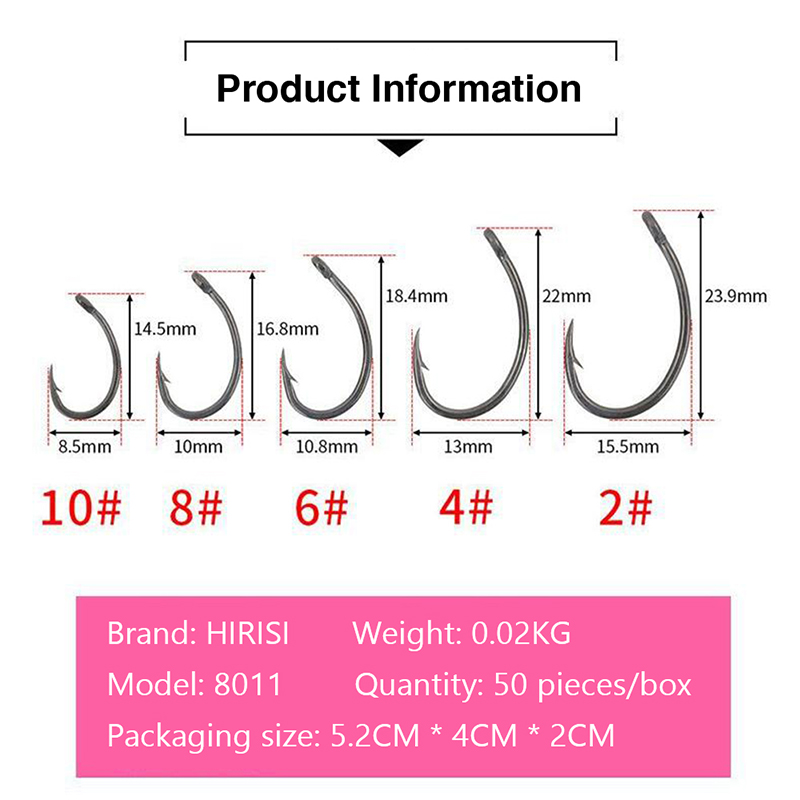 New Hirisi 50pcs Boxed Hooks B - đánh giá và giá Tackle Box