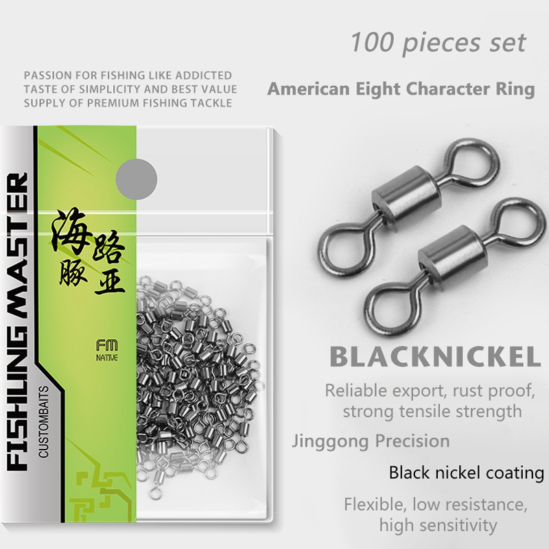 ★▲100Pcs Fishing Swivels Stain - đánh giá và giá Fishing Equipment In